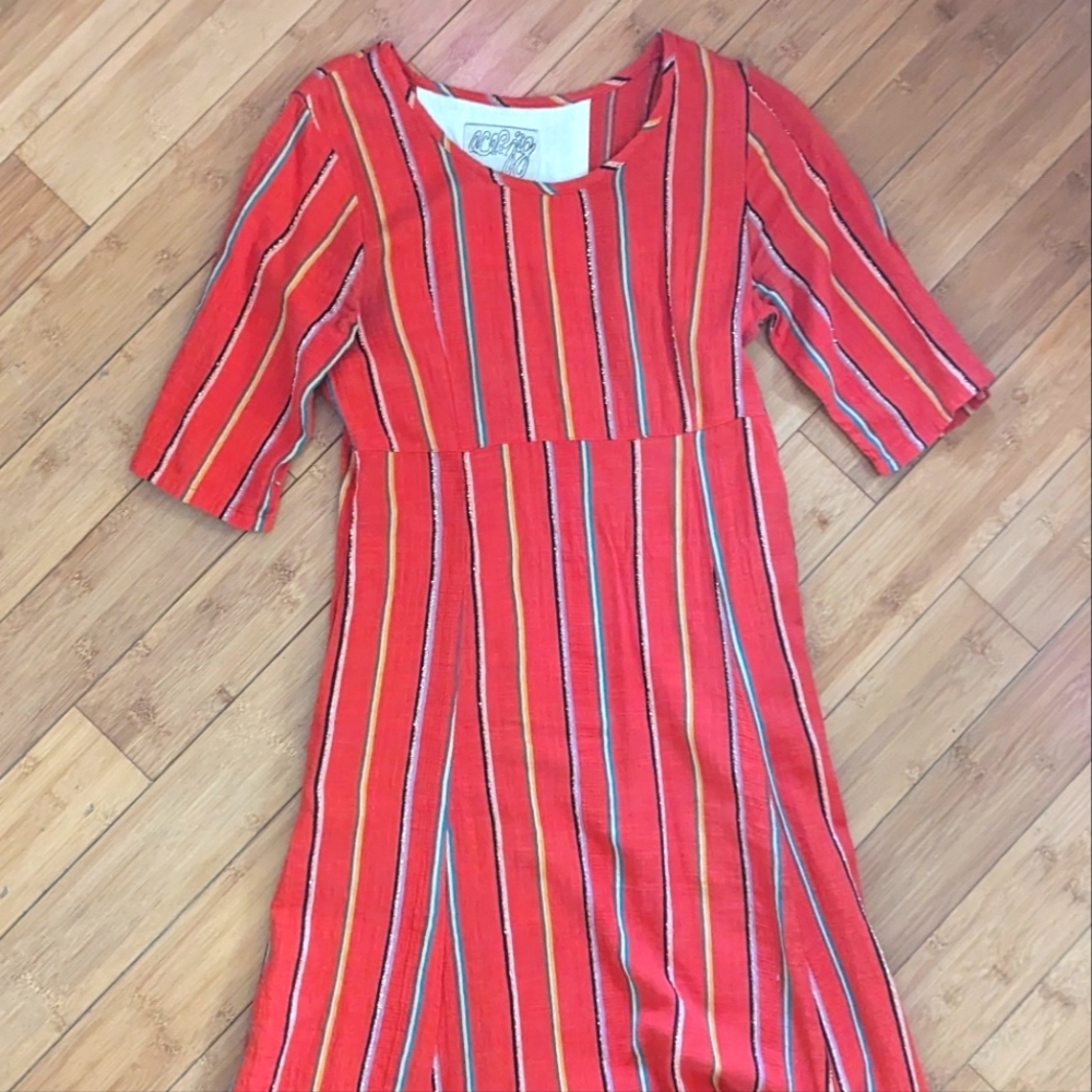 Ace & Jig, vibrant orange-red dress, small